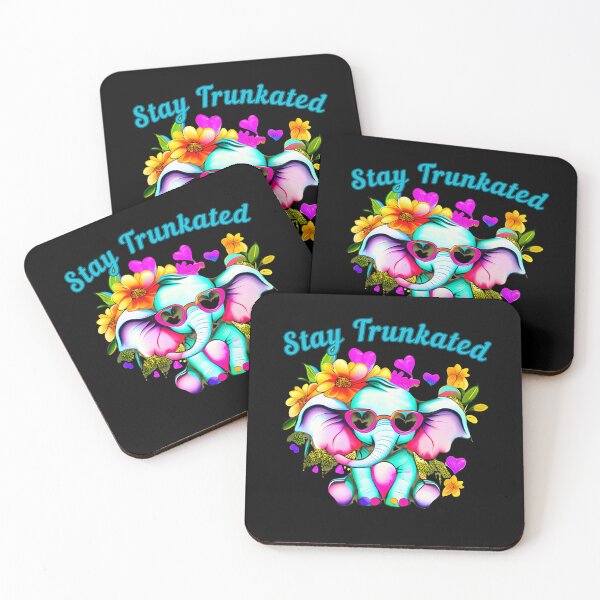 Item preview, Stay Trunkated. happy elephant designed and sold by ElephantVibes.