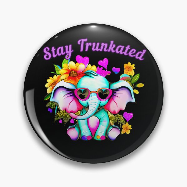 Item preview, Stay Trunkated elephant quote designed and sold by ElephantVibes.