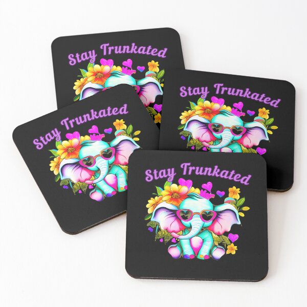 Item preview, Stay Trunkated elephant quote designed and sold by ElephantVibes.