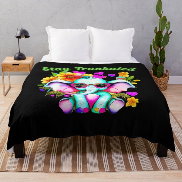 Item preview, Stay Trunkated Flower elephant designed and sold by ElephantVibes.