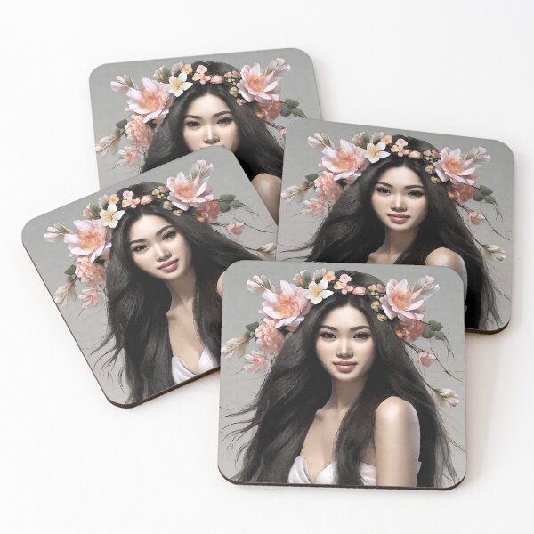 Item preview, 2041 Beautiful Young Women with Flowers in Hair by Suzy Hager designed and sold by greatgingham.