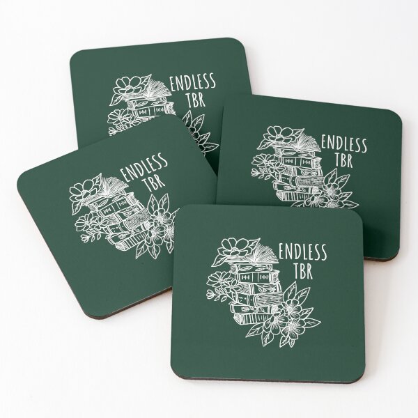 Item preview, Endless TBR Book Stacks Floral Book Aesthetic Book Lover Sayings  designed and sold by BookishSerena.