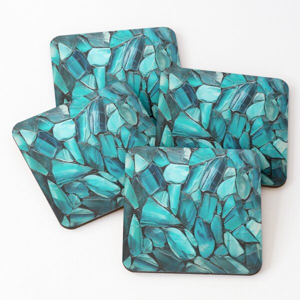 Item preview, Abstract Art Blue Turquoise Stone Design Nature Print  designed and sold by fluffstuffgifts.