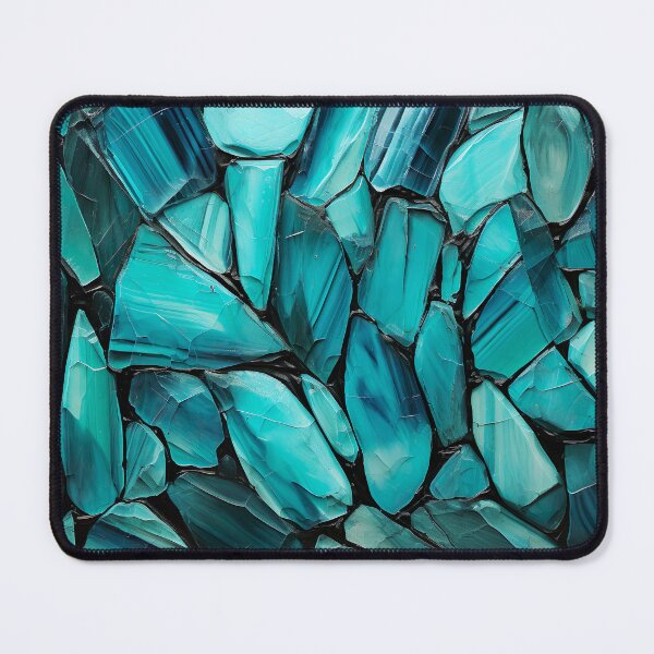 Item preview, Abstract Art Blue Turquoise Stone Design Nature Print  designed and sold by fluffstuffgifts.