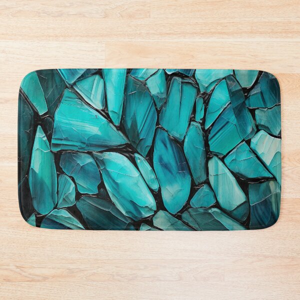 Item preview, Abstract Art Blue Turquoise Stone Design Nature Print  designed and sold by fluffstuffgifts.