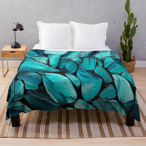 Item preview, Abstract Art Blue Turquoise Stone Design Nature Print  designed and sold by fluffstuffgifts.