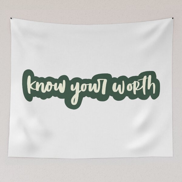 Item preview, know your worth green designed and sold by irissletters.