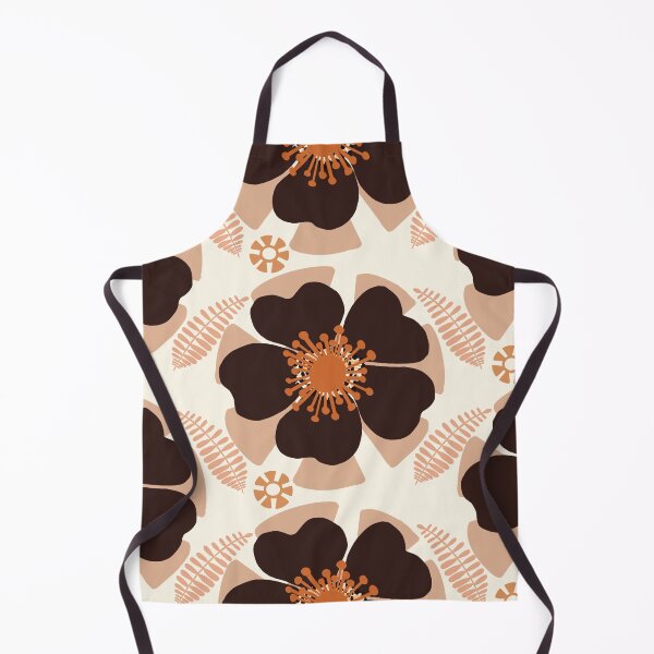 Item preview, Earthy retro floral motif botanical pattern. designed and sold by Meteryards.