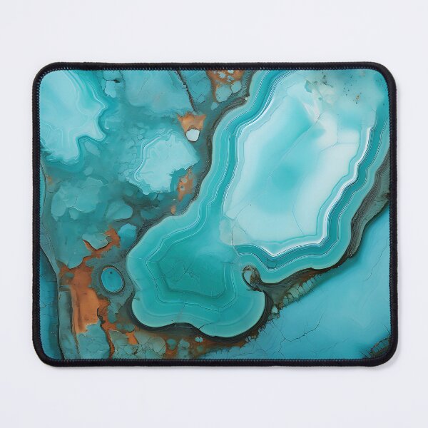 Item preview, Abstract Art Blue Turquoise Stone Design Nature Print designed and sold by fluffstuffgifts.