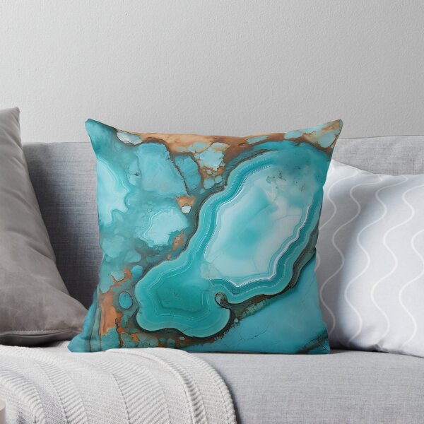 Item preview, Abstract Art Blue Turquoise Stone Design Nature Print  designed and sold by fluffstuffgifts.