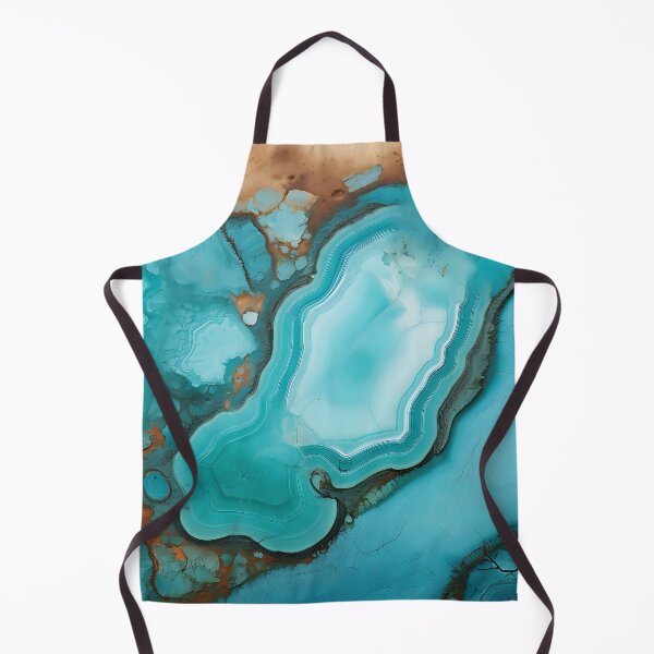 Artikelvorschau, Abstrakter Kunst-Blau-Türkis-Stein-Design-Naturdruck entworfen und verkauft von fluffstuffgifts.