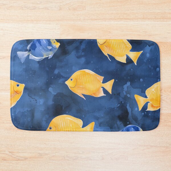 Item preview, Vibrant Ocean Life Pattern: Yellow and Blue Tropical Fish Illustration designed and sold by David Balzen.