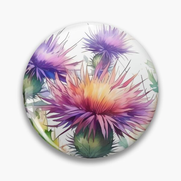 Item preview, Colorful Thistles designed and sold by IzzettDigital.