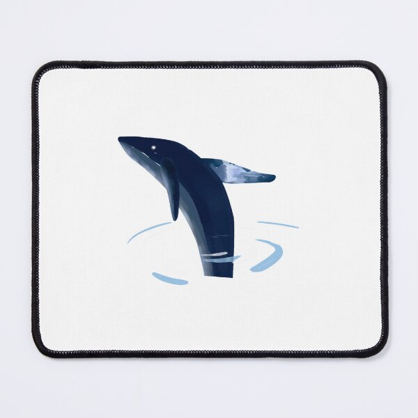 Item preview, Blue whale jump into water painting designed and sold by ostDezigns.