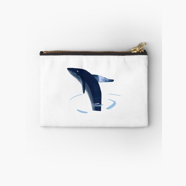 Item preview, Blue whale jump into water painting designed and sold by ostDezigns.