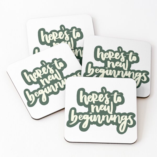 Item preview, here's to new beginnings green designed and sold by irissletters.