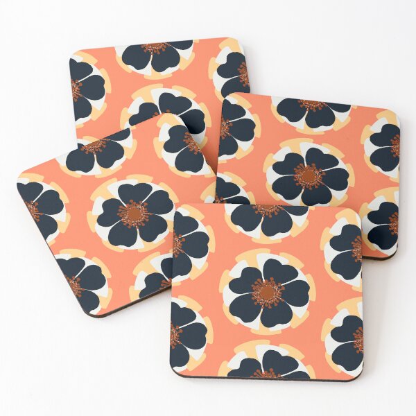 Item preview, Retro flower motifs pattern in unique geometry. designed and sold by Meteryards.