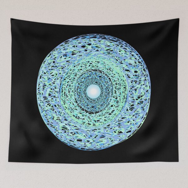 Item preview, Blue forcefield mandala  designed and sold by m-yoga-store.