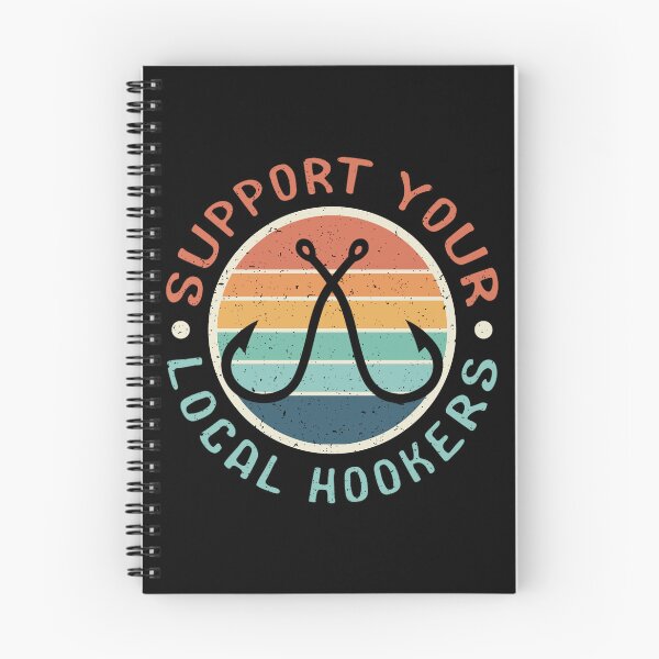 Item preview, Support Your Local Hookers Funny Fisherman Retro Vintage designed and sold by YerrouDesing.