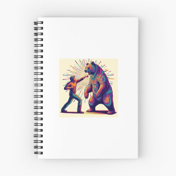 Item preview, Psychedelic Man Fighting Bear designed and sold by juss22.
