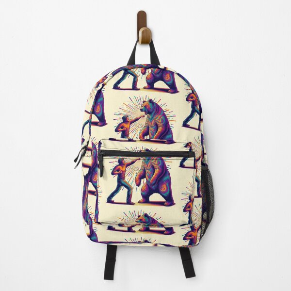 Item preview, Psychedelic Man Fighting Bear designed and sold by juss22.