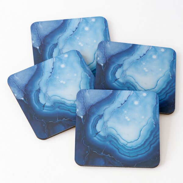 Item preview, Abstract Art Blue Agate Stone Design Nature Print  designed and sold by fluffstuffgifts.