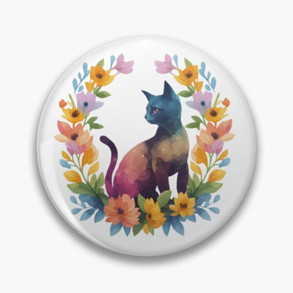 Artikelvorschau, Schöne Blumenkatze im Garten entworfen und verkauft von PlanetMarker.