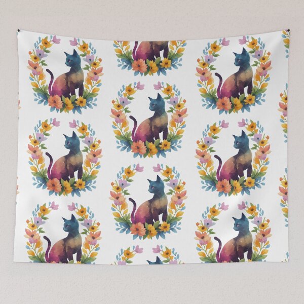 Item preview, Beautiful Flower Cat In The Garden designed and sold by PlanetMarker.