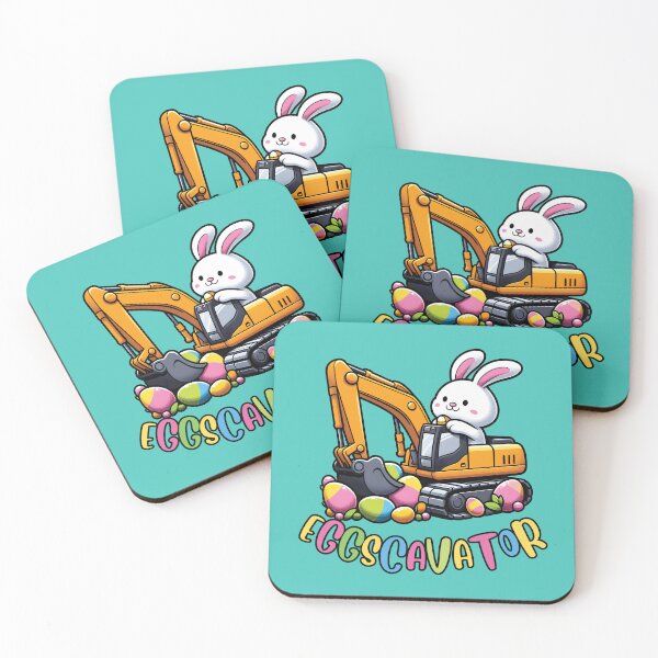 Item preview, Cute Easter Eggcavator Bunny designed and sold by The magic  Yellow bus.