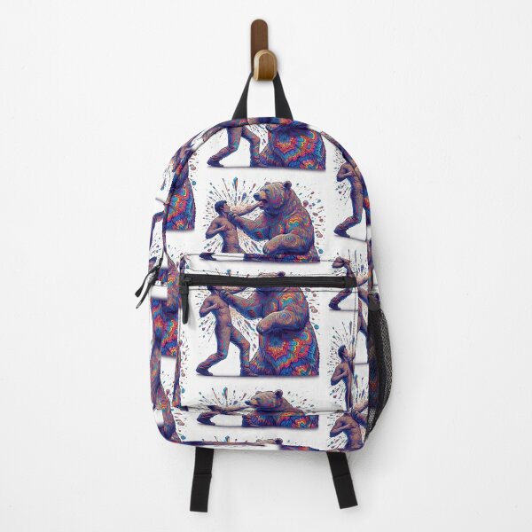 Item preview, 4 Psychedelic Man Fighting Bear designed and sold by juss22.