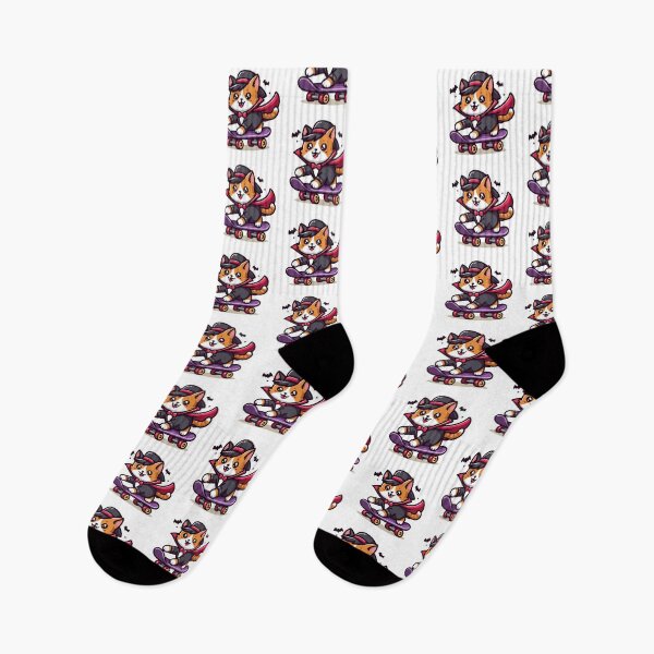 Item preview, Cute Vampire Cat With purple skateboard designed and sold by Meowanime99.