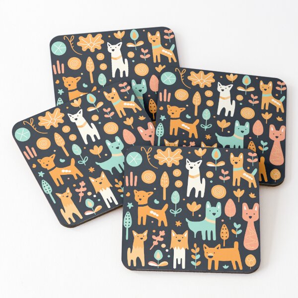 Item preview, Pawfect Harmony - Mid Century Style Pattern influence by Mary Blair designed and sold by Offset Vinyl Film.