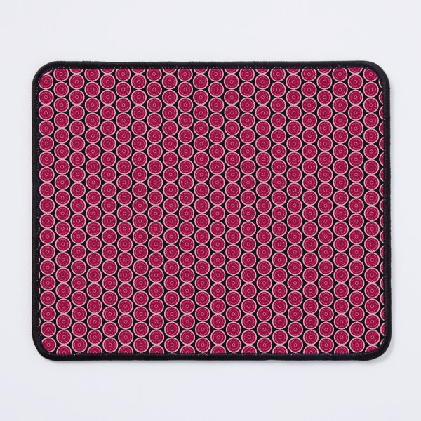 Item preview, Abstract Red Pink Black Tiled Round Mosaic Mandala Print designed and sold by kattakitty.