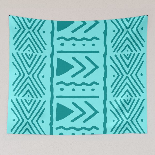 Item preview, Light Blue African Bogolan Creative Design designed and sold by funkyvibes.
