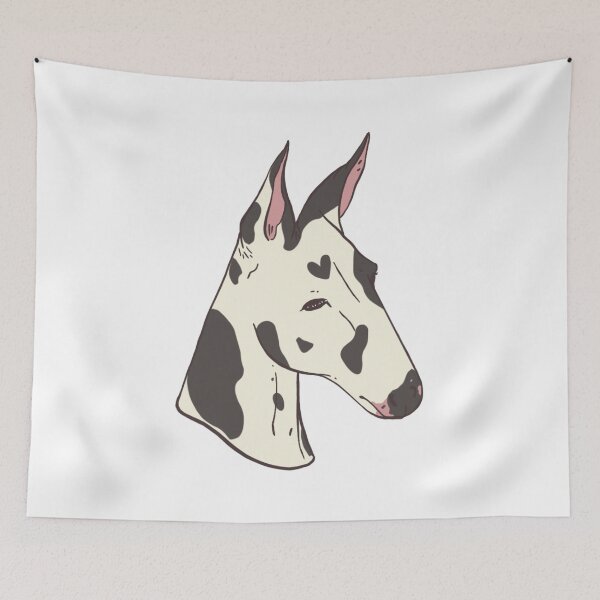 Item preview, Black and White Spotted Mule Potrait designed and sold by NotSarry.