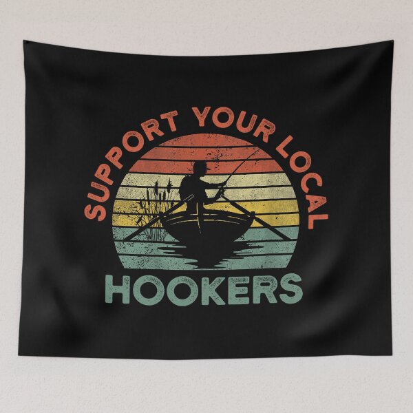 Item preview, Support Your Local Hookers Retro Vintage designed and sold by YerrouDesing.