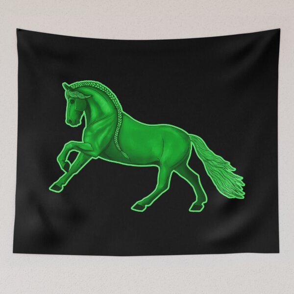 Item preview, Cantering Lime Green Horse designed and sold by DappledMoon.