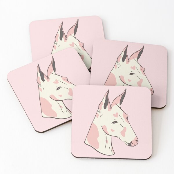 Item preview, Pink and White Spotted Mule Potrait designed and sold by NotSarry.