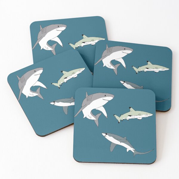 Aperçu de l'œuvre Le trio de requins (Great White, Black Tip Reef, Thresher) créée et vendue par GraceDesigns26.