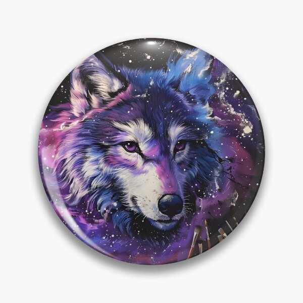 Item preview, Galaxy snow wolf digital art designed and sold by Aroeldesigns.