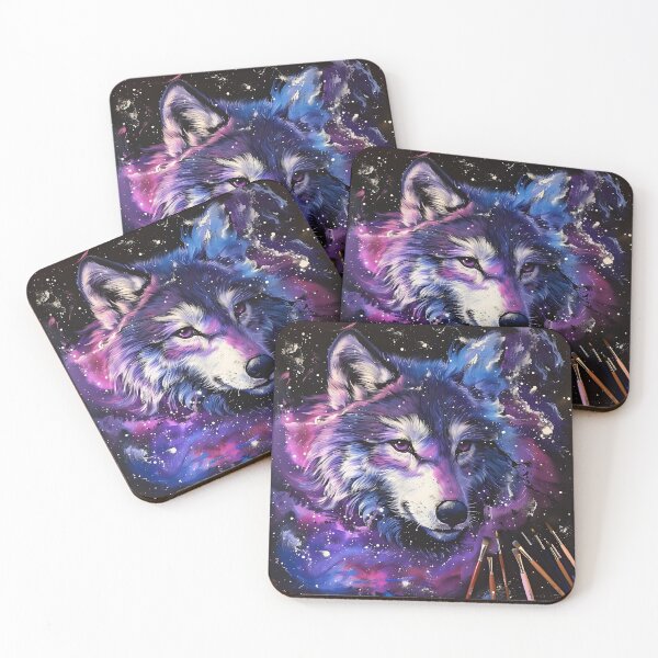 Item preview, Galaxy snow wolf digital art designed and sold by Aroeldesigns.