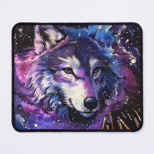 Item preview, Galaxy snow wolf digital art designed and sold by Aroeldesigns.