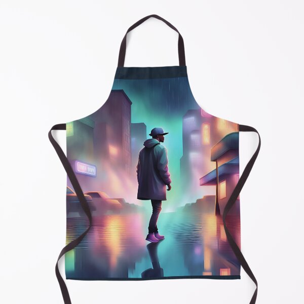 Item preview, rapper in the rain night city designed and sold by Astralia.