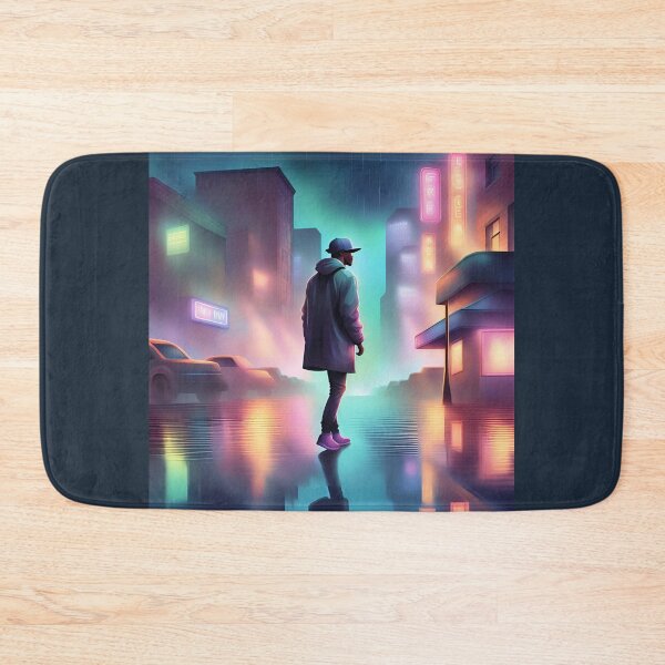 Item preview, rapper in the rain night city designed and sold by Astralia.