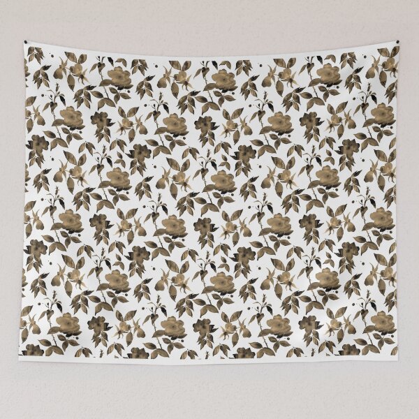 Item preview, Colette – Sepia on White designed and sold by Elizabeth Becker.