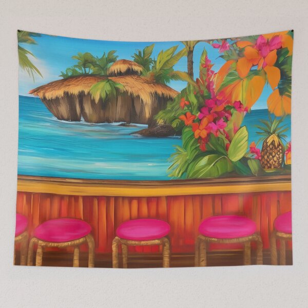 Item preview, Tropical Tiki Bar Art Island Vibes  designed and sold by Tamas Das.