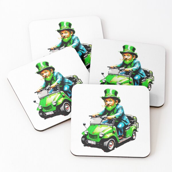Artikelvorschau, Leprechaun driving a golf cart entworfen und verkauft von WetRatz.