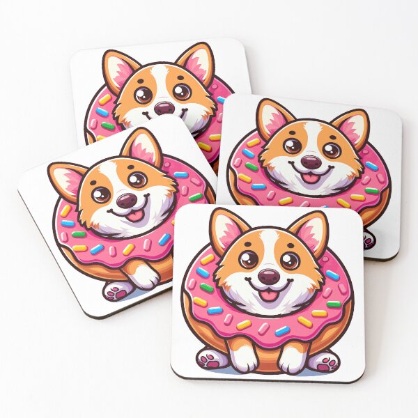 Item preview, Corgi Puppy Cute Kawaii Dog Donut designed and sold by Elarex.