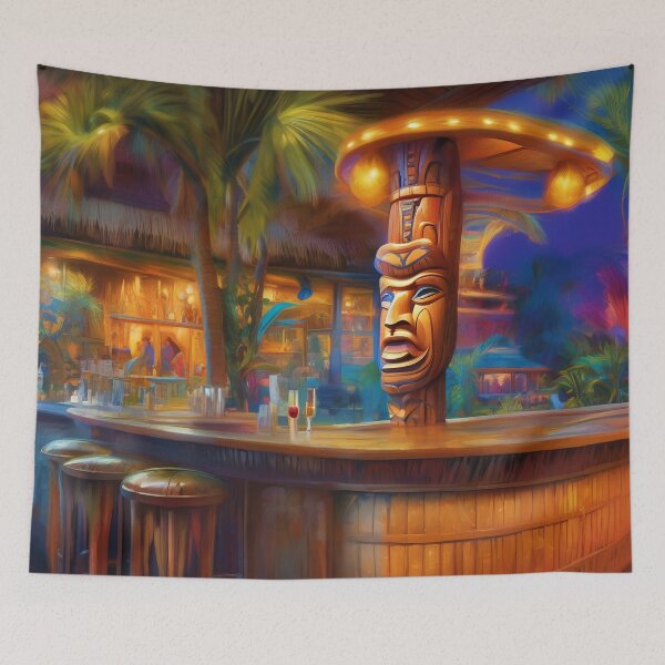 Item preview, Vintage Tiki Bar Decor Retro Paradise  designed and sold by Tamas Das.