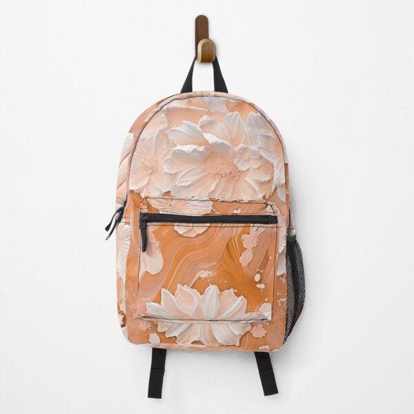 Item preview, Peach and white textured flower print designed and sold by dcrc.